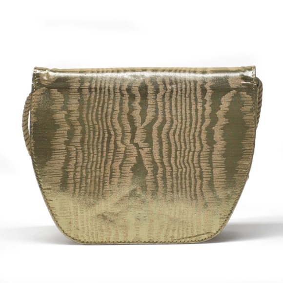 ANTONIO SCEPI Gold Lamé Evening Shoulder/Clutch Bag - Picture 4 of 8